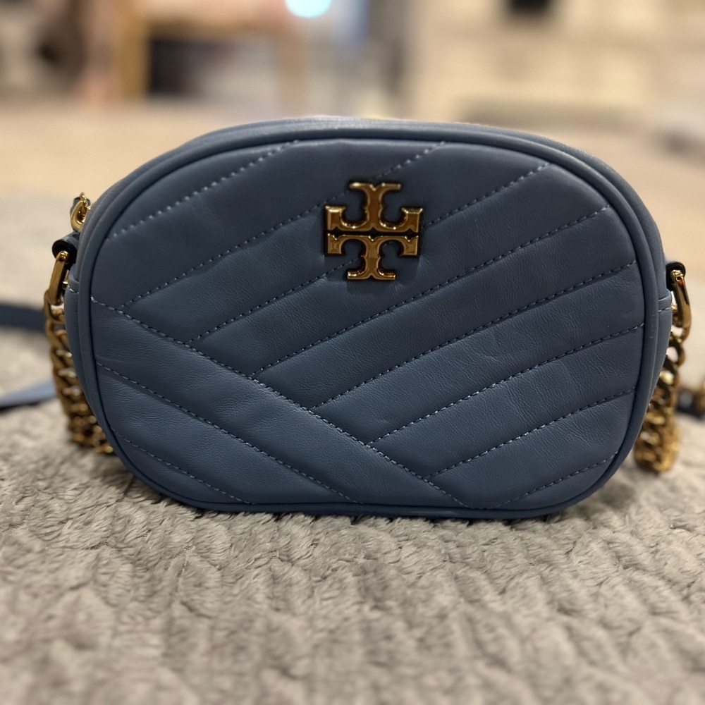 Tory Burch Blue Kira Chevron
